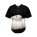 Albino Snake Print Men's Baseball Jersey