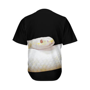 Albino Snake Print Men's Baseball Jersey