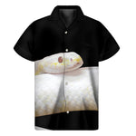 Albino Snake Print Men's Short Sleeve Shirt