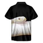 Albino Snake Print Men's Short Sleeve Shirt