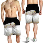 Albino Snake Print Men's Shorts