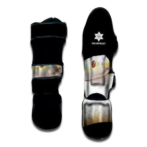 Albino Snake Print Muay Thai Shin Guard