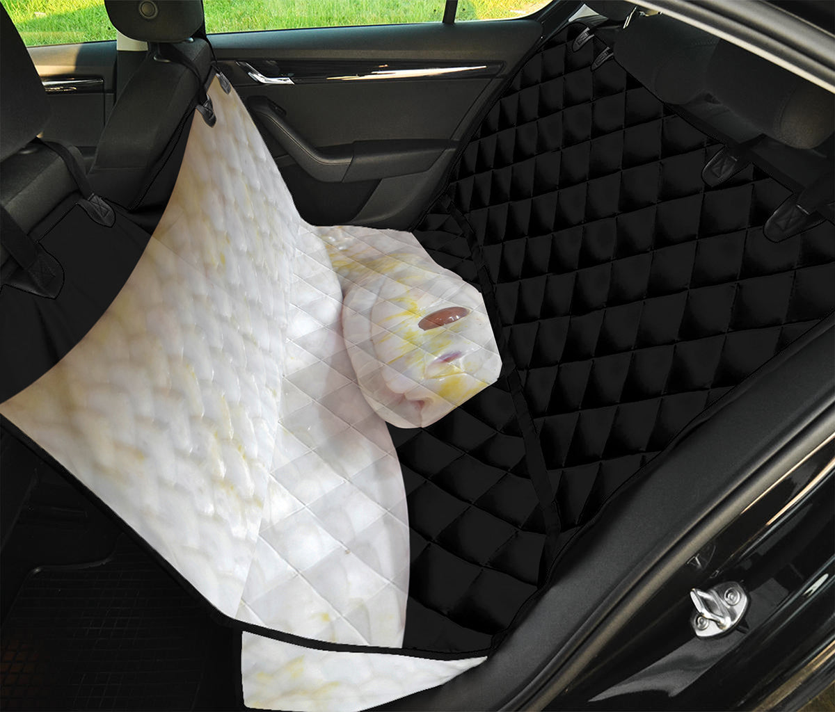 Albino Snake Print Pet Car Back Seat Cover