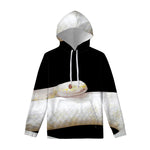 Albino Snake Print Pullover Hoodie