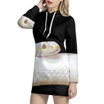 Albino Snake Print Pullover Hoodie Dress