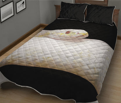 Albino Snake Print Quilt Bed Set