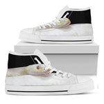 Albino Snake Print White High Top Shoes
