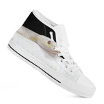 Albino Snake Print White High Top Shoes
