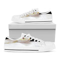Albino Snake Print White Low Top Sneakers