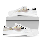 Albino Snake Print White Low Top Shoes