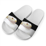 Albino Snake Print White Slide Sandals