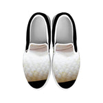Albino Snake Print White Slip On Shoes
