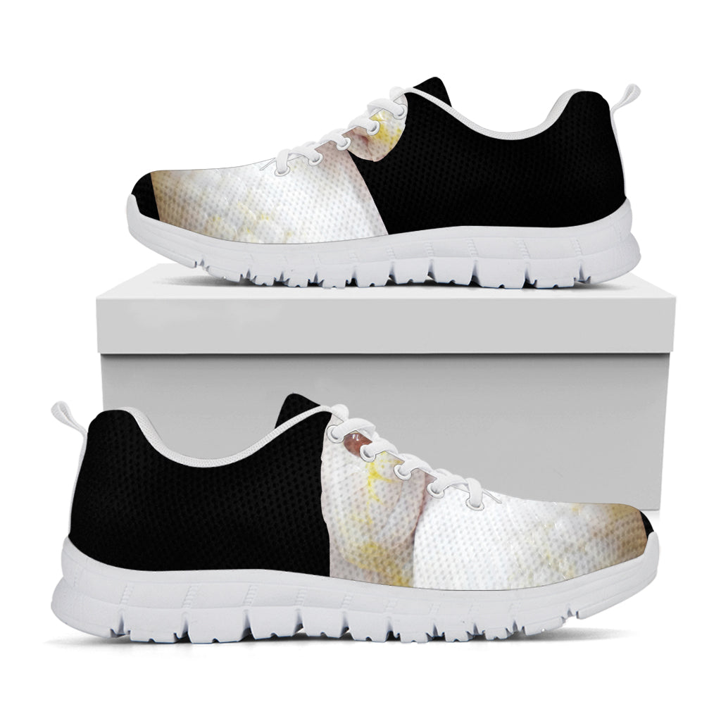 Albino Snake Print White Sneakers