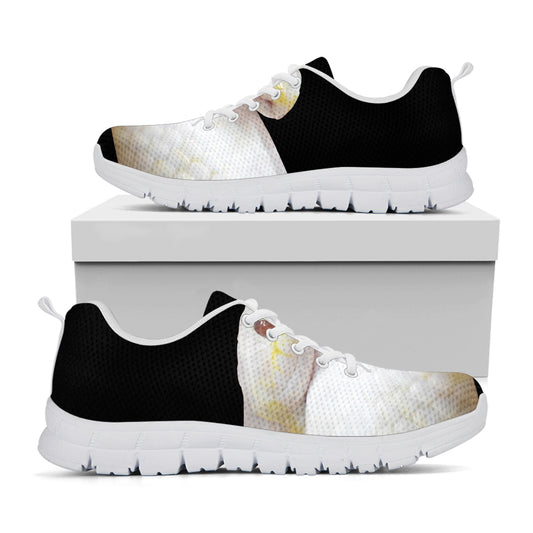 Albino Snake Print White Sneakers