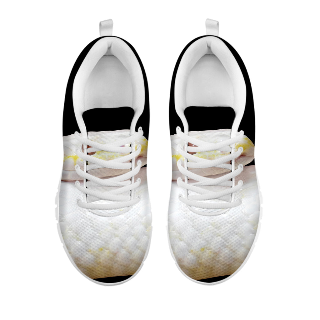 Albino Snake Print White Sneakers