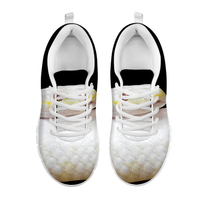Albino Snake Print White Sneakers