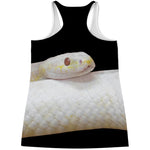 Albino Snake Print Women's Racerback Tank Top