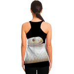 Albino Snake Print Women's Racerback Tank Top