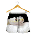 Albino Snake Print Women's Shorts