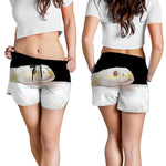 Albino Snake Print Women's Shorts