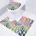 All Cancer Awareness Mandala Print 3 Piece Bath Mat Set