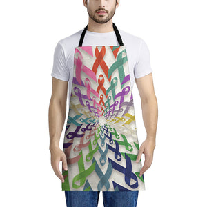 All Cancer Awareness Mandala Print Apron