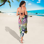 All Cancer Awareness Mandala Print Beach Sarong Wrap