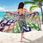 All Cancer Awareness Mandala Print Beach Sarong Wrap