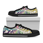 All Cancer Awareness Mandala Print Black Low Top Shoes 