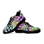 All Cancer Awareness Mandala Print Black Sneakers