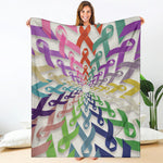 All Cancer Awareness Mandala Print Blanket