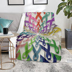 All Cancer Awareness Mandala Print Blanket