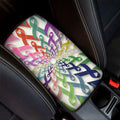 All Cancer Awareness Mandala Print Car Center Console Cover