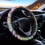All Cancer Awareness Mandala Print Car Steering Wheel Cover
