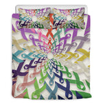 All Cancer Awareness Mandala Print Duvet Cover Bedding Set