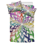 All Cancer Awareness Mandala Print Duvet Cover Bedding Set