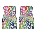All Cancer Awareness Mandala Print Front Car Floor Mats