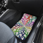 All Cancer Awareness Mandala Print Front Car Floor Mats