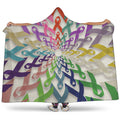 All Cancer Awareness Mandala Print Hooded Blanket