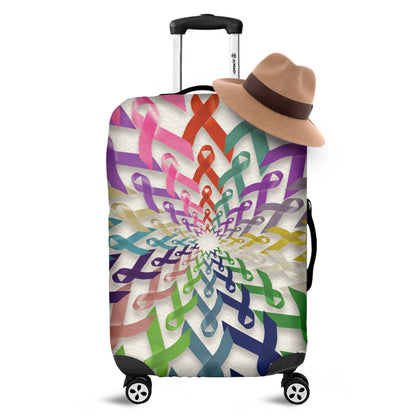 All Cancer Awareness Mandala Print Luggage Cover