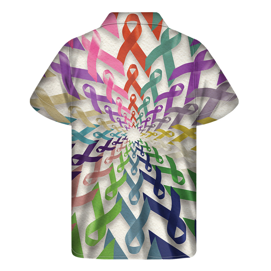 All Cancer Awareness Mandala Print Men's Short Sleeve Shirt