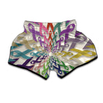 All Cancer Awareness Mandala Print Muay Thai Boxing Shorts