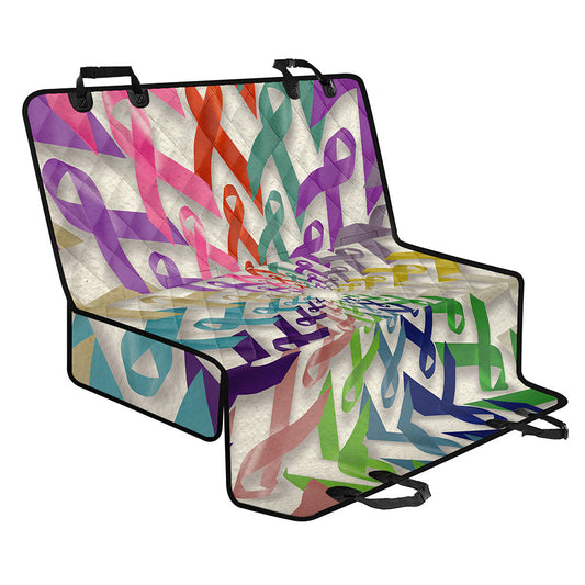 All Cancer Awareness Mandala Print Pet Car Back Seat Cover
