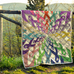 All Cancer Awareness Mandala Print Quilt