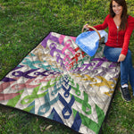 All Cancer Awareness Mandala Print Quilt
