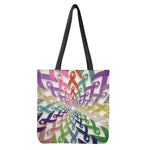 All Cancer Awareness Mandala Print Tote Bag