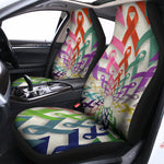 All Cancer Awareness Mandala Print Universal Fit Car Seat Covers