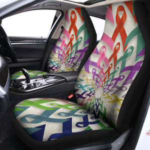 All Cancer Awareness Mandala Print Universal Fit Car Seat Covers