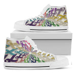 All Cancer Awareness Mandala Print White High Top Shoes