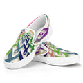 All Cancer Awareness Mandala Print White Slip On Sneakers